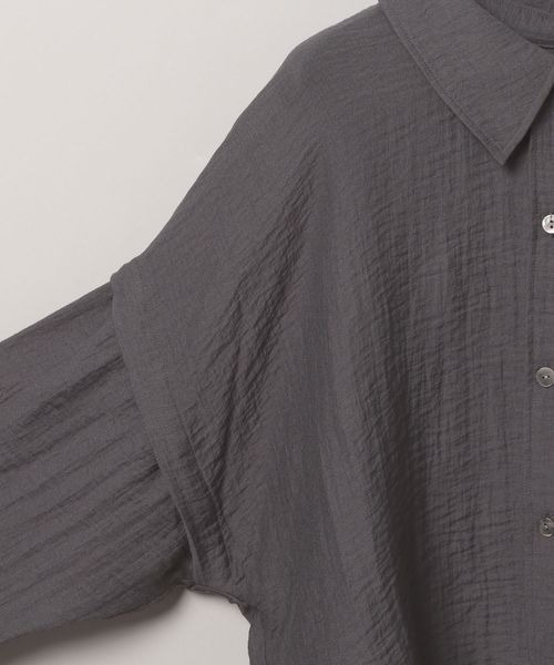 JEANASIS（ジーナシス）の「ドビーツイル2WAYスリーブシャツ/968938（シャツ/ブラウス・レディース・チャコールグレー/ホワイト/ボルドー・FREE）」の13枚目の写真
