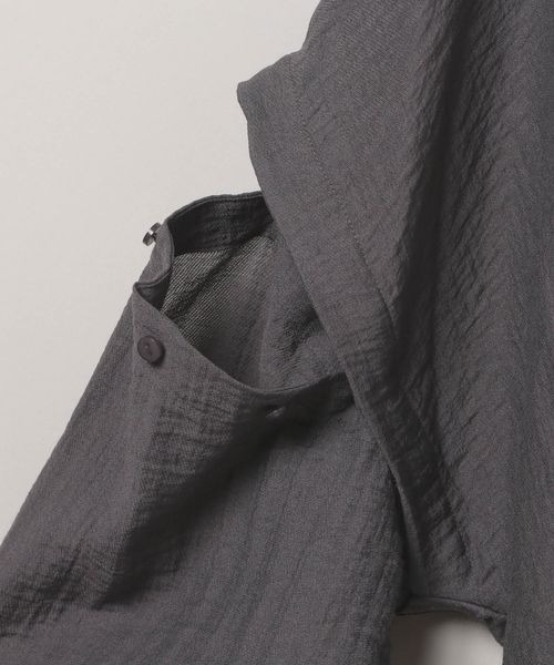 JEANASIS（ジーナシス）の「ドビーツイル2WAYスリーブシャツ/968938（シャツ/ブラウス・レディース・チャコールグレー/ホワイト/ボルドー・FREE）」の9枚目の写真