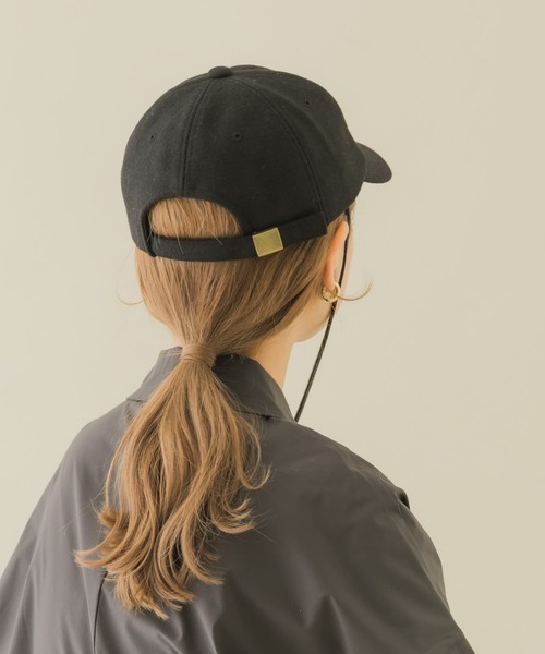SMELLY（スメリー）の「2WAYメルトンキャップ（キャップ・レディース・グレー/ブラック・-）」の5枚目の写真