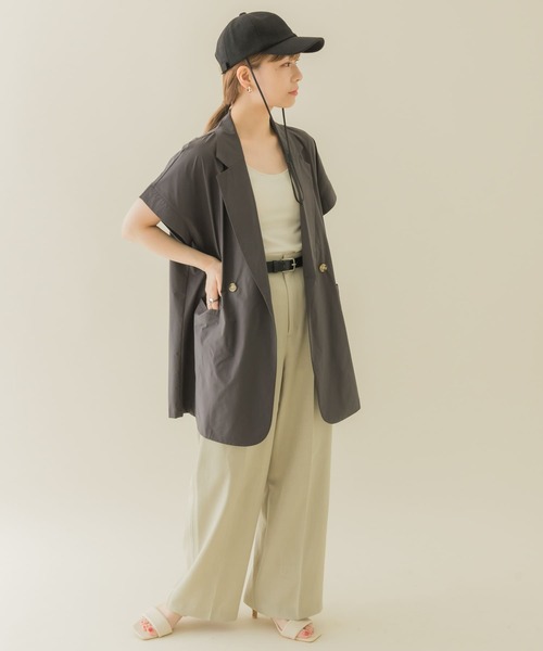 SMELLY（スメリー）の「2WAYメルトンキャップ（キャップ・レディース・グレー/ブラック・-）」の8枚目の写真