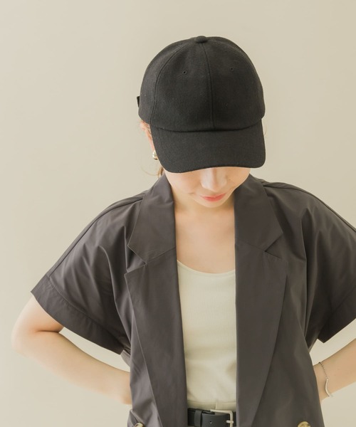 SMELLY（スメリー）の「2WAYメルトンキャップ（キャップ・レディース・グレー/ブラック・-）」の10枚目の写真