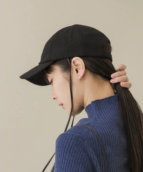 SMELLY（スメリー）の「2WAYメルトンキャップ（キャップ・レディース・グレー/ブラック・-）」の13枚目の写真