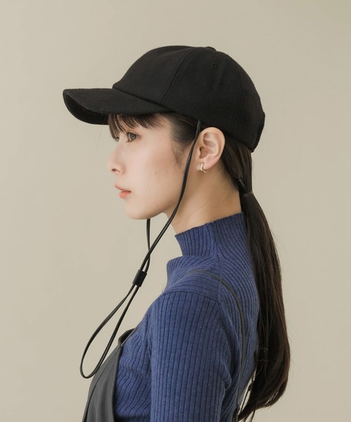 SMELLY（スメリー）の「2WAYメルトンキャップ（キャップ・レディース・グレー/ブラック・-）」の14枚目の写真