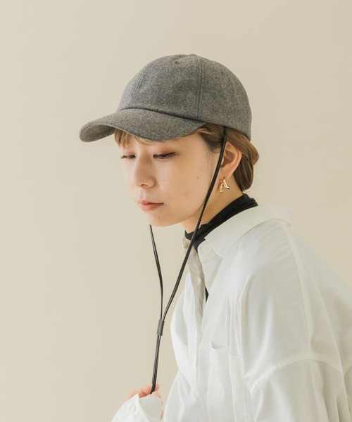 SMELLY（スメリー）の「2WAYメルトンキャップ（キャップ・レディース・グレー/ブラック・-）」の18枚目の写真