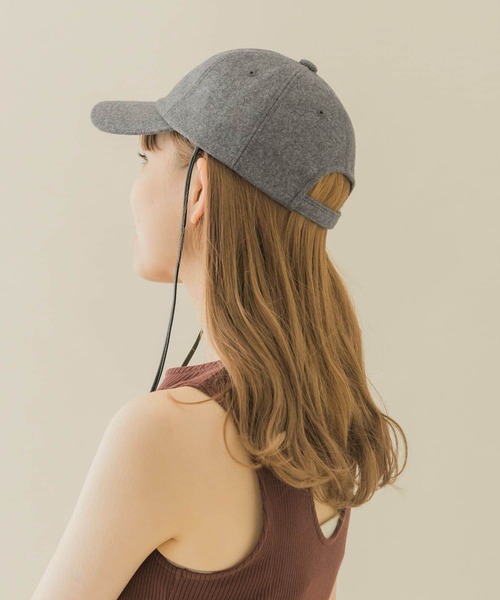 SMELLY（スメリー）の「2WAYメルトンキャップ（キャップ・レディース・グレー/ブラック・-）」の20枚目の写真