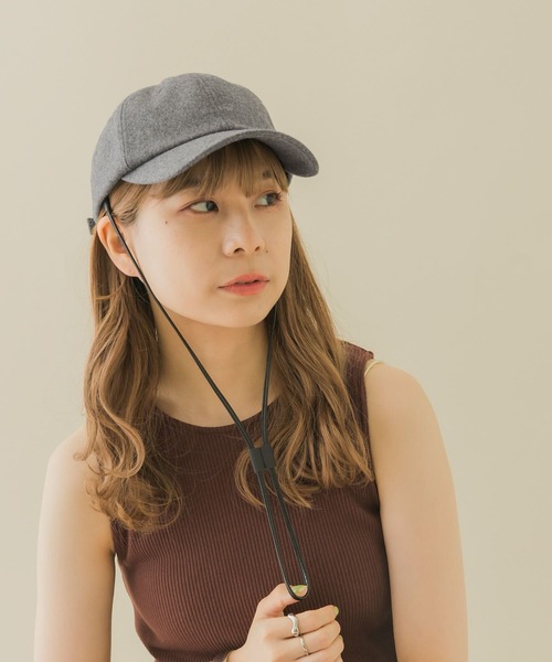 SMELLY（スメリー）の「2WAYメルトンキャップ（キャップ・レディース・グレー/ブラック・-）」の21枚目の写真