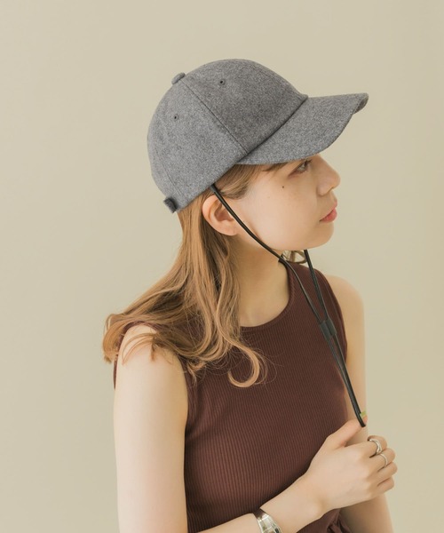 SMELLY（スメリー）の「2WAYメルトンキャップ（キャップ・レディース・グレー/ブラック・-）」の22枚目の写真