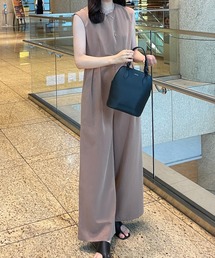 JUNOAH | ジップアップウエストタックサロペット(サロペット/オーバーオール)