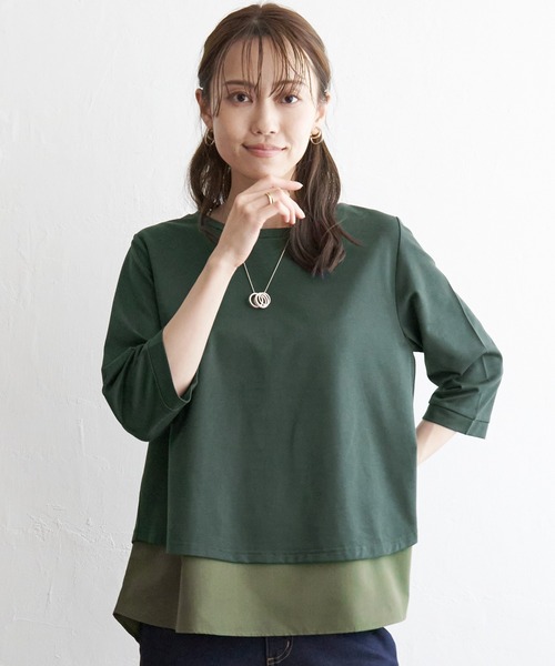 セール】裾レイヤードカットソー（Tシャツ/カットソー）｜ikka