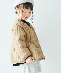 apres les cours | ウエストリボンリバーシブルキルトアウター(その他アウター)