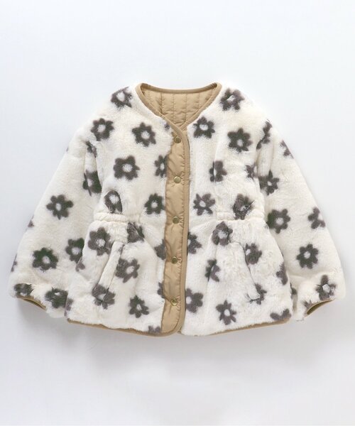 apres les cours（アプレレクール）の「ウエストリボンリバーシブルキルトアウター（その他アウター・キッズ・ブラウン/ベージュ・100/130/90/80/110/120/140）」の7枚目の写真