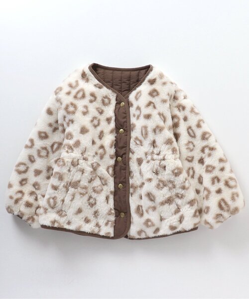 apres les cours（アプレレクール）の「ウエストリボンリバーシブルキルトアウター（その他アウター・キッズ・ブラウン/ベージュ・100/130/90/80/110/120/140）」の6枚目の写真