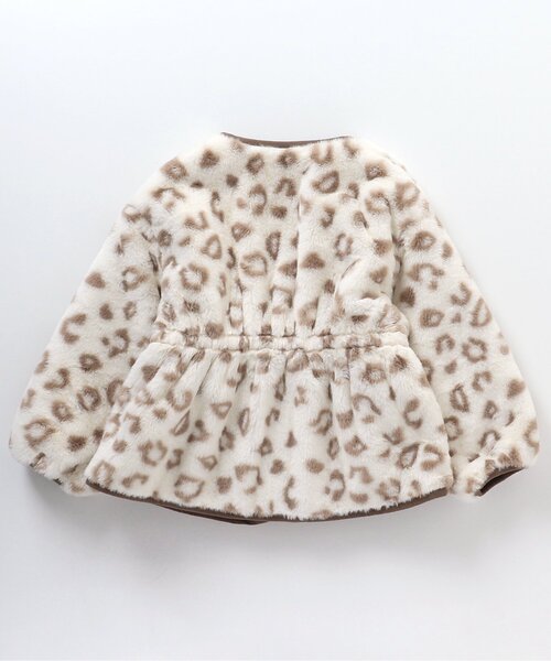 apres les cours（アプレレクール）の「ウエストリボンリバーシブルキルトアウター（その他アウター・キッズ・ブラウン/ベージュ・100/130/90/80/110/120/140）」の4枚目の写真