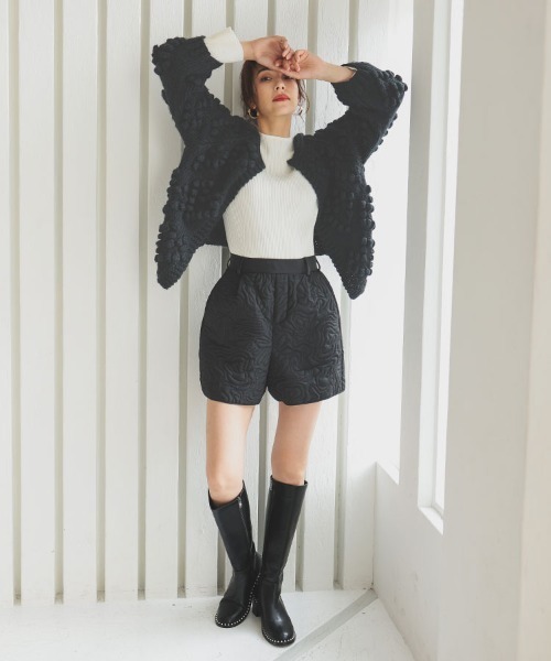 DONOBAN(ドノバン)の「ハンドメイドハートカーディガン(カーディガン/ボレロ・レディース・アイボリー/ブラック・F)」の11枚目の写真