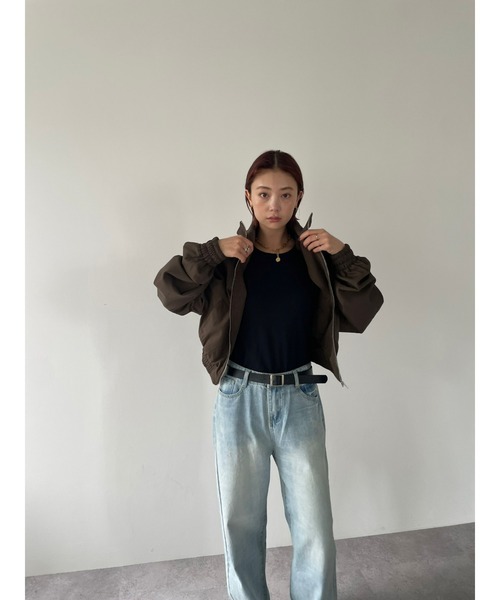 HANNE(アン)の「スタンドカラーブルゾン(ブルゾン・レディース・ブラック/カーキ・FREE)」の15枚目の写真