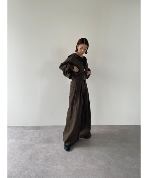 HANNE(アン)の「スタンドカラーブルゾン(ブルゾン・レディース・ブラック/カーキ・FREE)」の22枚目の写真
