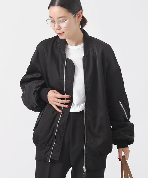 AP STUDIO(エーピーストゥディオ)の「Rayon cotton MA-1(MA-1・レディース・ブラック・FREE)」の9枚目の写真