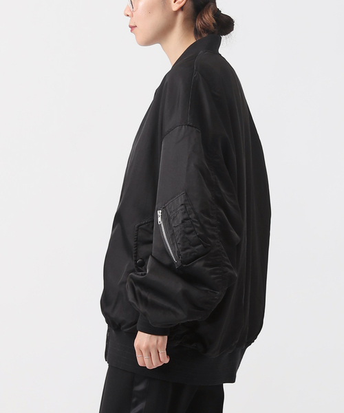 AP STUDIO(エーピーストゥディオ)の「Rayon cotton MA-1(MA-1・レディース・ブラック・FREE)」の10枚目の写真