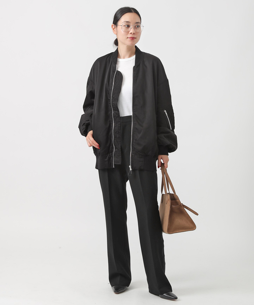 AP STUDIO(エーピーストゥディオ)の「Rayon cotton MA-1(MA-1・レディース・ブラック・FREE)」の12枚目の写真