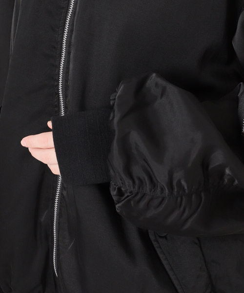 AP STUDIO(エーピーストゥディオ)の「Rayon cotton MA-1(MA-1・レディース・ブラック・FREE)」の21枚目の写真