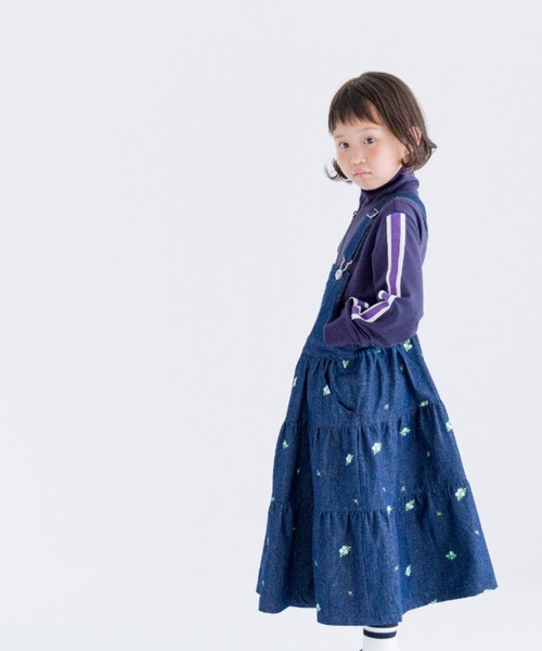 LOWRYS FARM（ローリーズファーム）の「シシュウティアードジャンバースカート　977093（ジャンパースカート・キッズ・ブラック/ネイビー・110cm/120cm/130cm/140cm/150cm）」の14枚目の写真