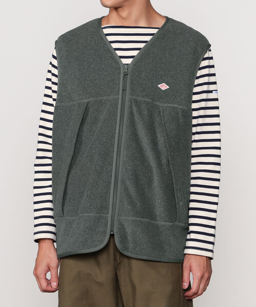 ダントン DANTON POLARTEC ベスト　L ダントン DANTON メンズトップス POLARTEC FLEECE ZIP VEST DT