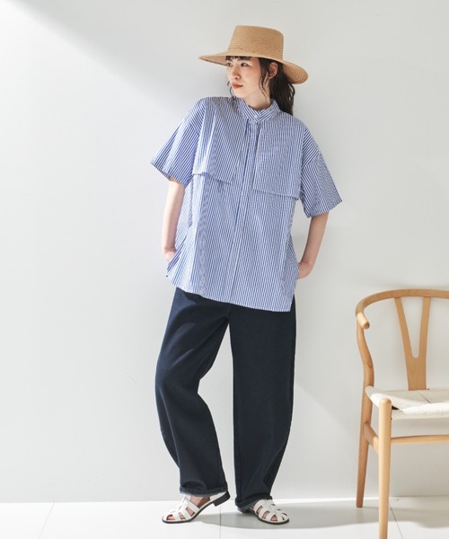Libra Cue(リブラ キュー)の「加工デニムパンツ(デニムパンツ・レディース・ライトブルー・1)」の2枚目の写真