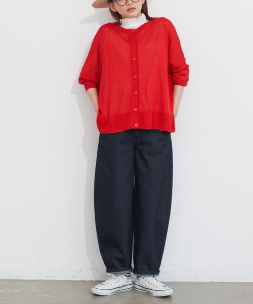 Libra Cue(リブラ キュー)の「加工デニムパンツ(デニムパンツ・レディース・ライトブルー・1)」の7枚目の写真