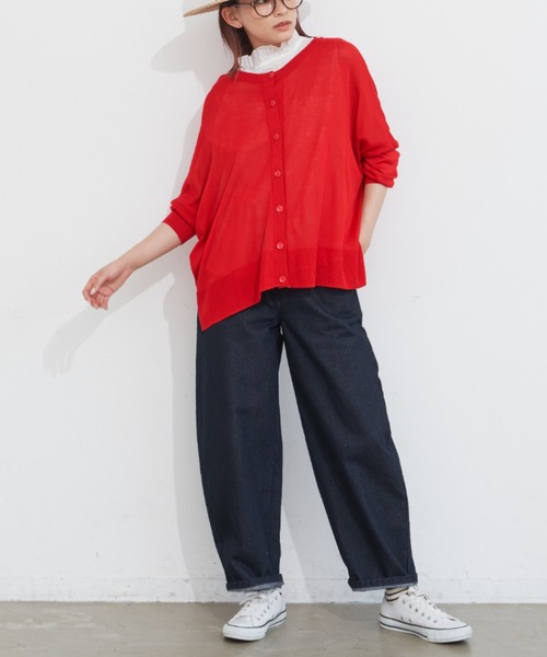 Libra Cue(リブラ キュー)の「加工デニムパンツ(デニムパンツ・レディース・ライトブルー・1)」の8枚目の写真