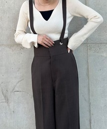 junoah | リングデザインハイウエストサロペット(サロペット/オーバーオール)