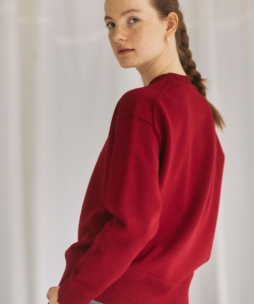 FORK&SPOON(フォークアンドスプーン)の「『洗濯可』FORK&SPOON ウーステッドヤーンクルーネックニット(ニット/セーター・レディース・ブルー系その他/レッド/ブラック系その他/アイボリー・1)」の17枚目の写真