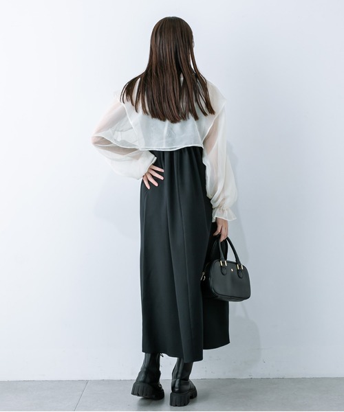 OLIVE des OLIVE(オリーブデオリーブ)の「ビッグカラーボレロ付ワンピース 1032090230(ワンピース・レディース・ブラウン/ブラック/ライトグレー・FREE)」の19枚目の写真