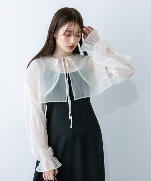 OLIVE des OLIVE(オリーブデオリーブ)の「ビッグカラーボレロ付ワンピース 1032090230(ワンピース・レディース・ブラウン/ブラック/ライトグレー・FREE)」の20枚目の写真