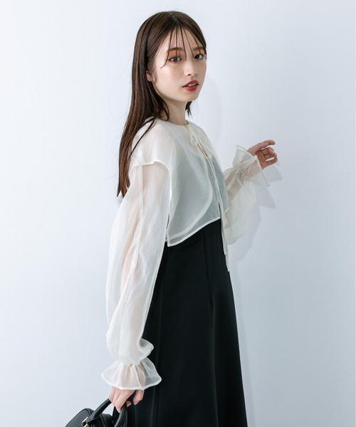 OLIVE des OLIVE(オリーブデオリーブ)の「ビッグカラーボレロ付ワンピース 1032090230(ワンピース・レディース・ブラウン/ブラック/ライトグレー・FREE)」の21枚目の写真