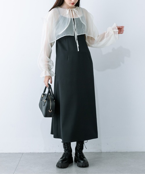 OLIVE des OLIVE(オリーブデオリーブ)の「ビッグカラーボレロ付ワンピース 1032090230(ワンピース・レディース・ブラウン/ブラック/ライトグレー・FREE)」の17枚目の写真