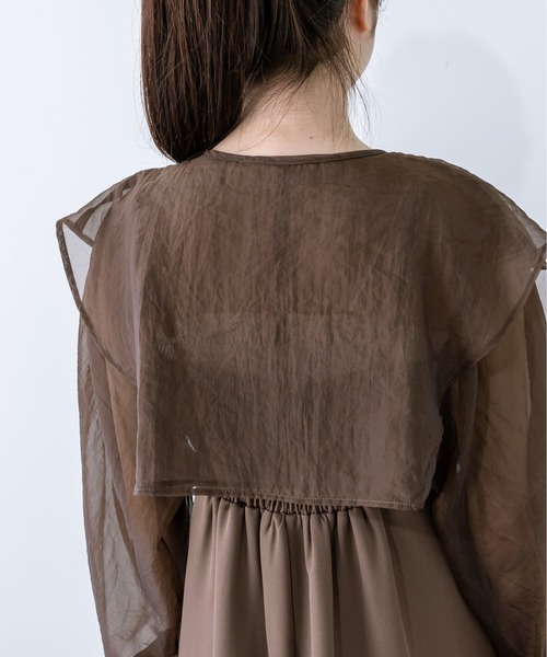 OLIVE des OLIVE(オリーブデオリーブ)の「ビッグカラーボレロ付ワンピース 1032090230(ワンピース・レディース・ブラウン/ブラック/ライトグレー・FREE)」の5枚目の写真