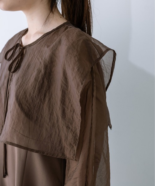 OLIVE des OLIVE(オリーブデオリーブ)の「ビッグカラーボレロ付ワンピース 1032090230(ワンピース・レディース・ブラウン/ブラック/ライトグレー・FREE)」の7枚目の写真