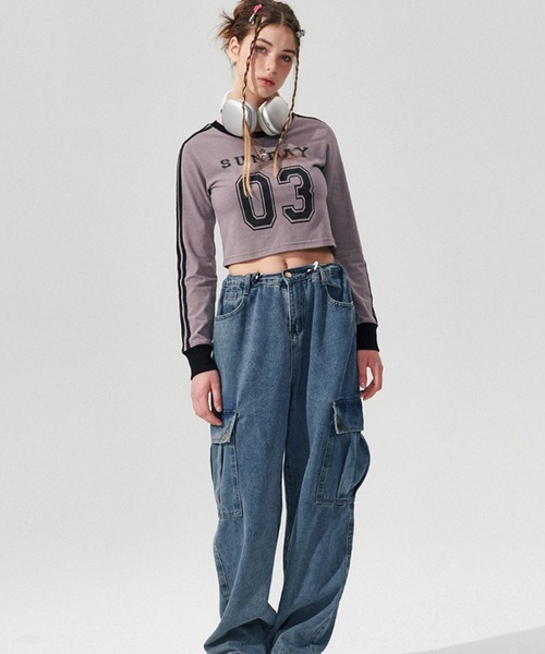 WONDER VISITOR（ワンダービジター）の「WONDER VISITOR／SUNDAY長袖Tシャツ 2982979（Tシャツ/カットソー・レディース・アイボリー/ブラック/グレー・FREE）」の4枚目の写真