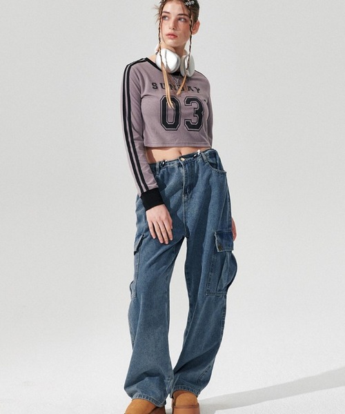 WONDER VISITOR（ワンダービジター）の「WONDER VISITOR／SUNDAY長袖Tシャツ 2982979（Tシャツ/カットソー・レディース・アイボリー/ブラック/グレー・FREE）」の5枚目の写真