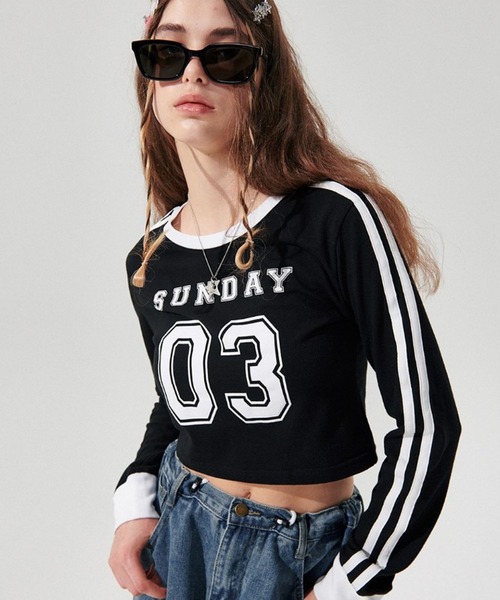 セール】WONDER VISITOR／SUNDAY長袖Tシャツ 2982979（Tシャツ