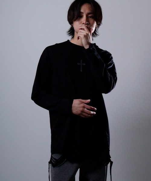 Grunge long-sleeved T-shirt / グランジ加工ロンT unisex（T