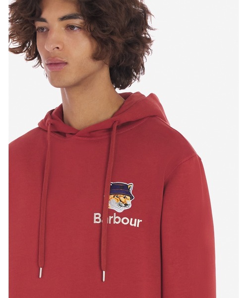 【Barbour X MK】★人気★メゾンキツネFOXヘッド フーディー Maison Kitsune（メゾンキツネ）の「BARBOUR X MK FOX HEAD