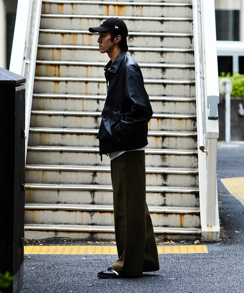 FREAK'S STORE（フリークスストア）の「FREAK’S STORE/フリークスストア ストレートシルエット ワイドチノパンツ（チノパンツ・メンズ・ブラック/オリーブ/ベージュ・LARGE/MEDIUM）」の9枚目の写真