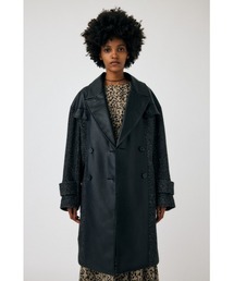 MOUSSY（マウジー）の「F/LEATHER COMBI MIDI コート（その他アウター）」