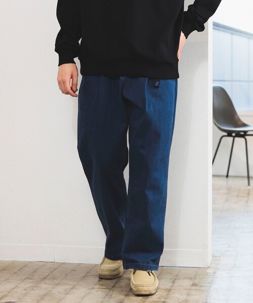 美品　GRAMICCI BEAMS別注　デニム　ルーズテーパードパンツ　XL濃紺 Gramicci（グラミチ）の「GRAMICCI x B:MING by BEAMS / 別注 ルーズ