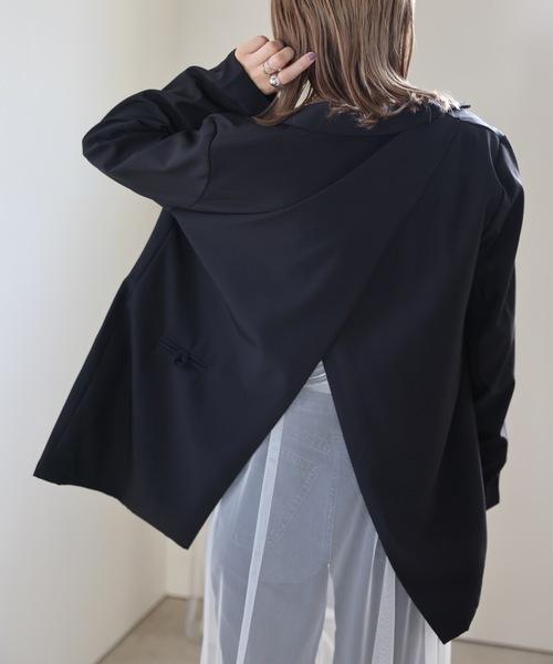 ULEULA（ウルア）の「バックスリットテーラードジャケット（テーラードジャケット・レディース・ブラック/グレー・FREE）」の14枚目の写真