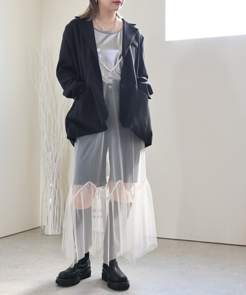 ULEULA（ウルア）の「バックスリットテーラードジャケット（テーラードジャケット・レディース・ブラック/グレー・FREE）」の11枚目の写真