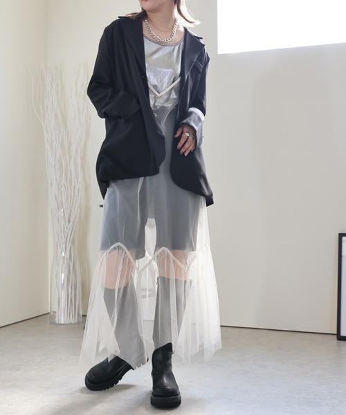 ULEULA（ウルア）の「バックスリットテーラードジャケット（テーラードジャケット・レディース・ブラック/グレー・FREE）」の21枚目の写真