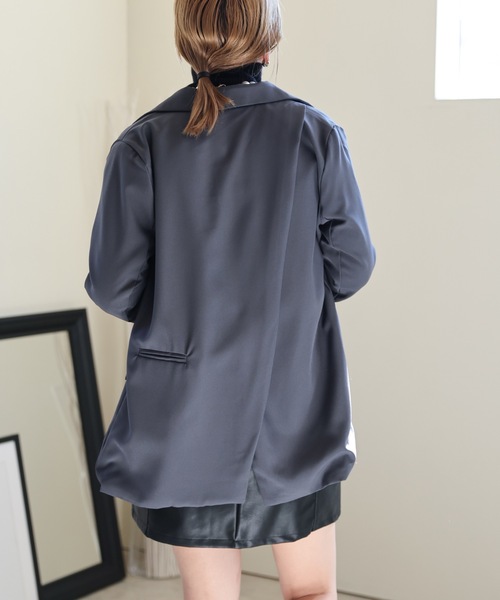 ULEULA（ウルア）の「バックスリットテーラードジャケット（テーラードジャケット・レディース・ブラック/グレー・FREE）」の5枚目の写真