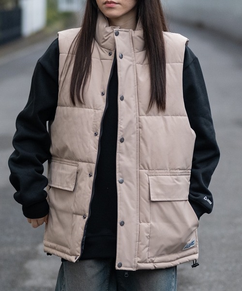 GERRY（ジェリー）の「【ag】〔GERRY/ジェリー〕ファイバーダウン スタンドカラーベスト（ダウンベスト・メンズ・ブラック/カーキ/ベージュ・MEDIUM/X-LARGE/LARGE）」の17枚目の写真